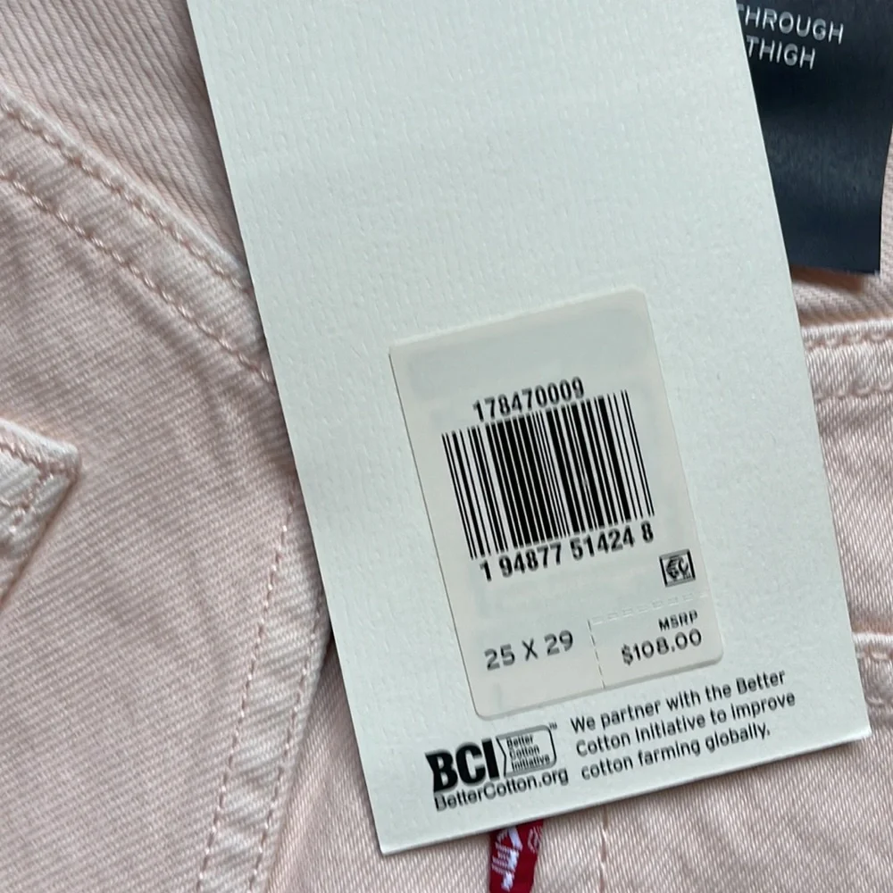 Levi's High Rise Loose Taper Jeans Light peach Denim Brand new - Picture 6 of 11